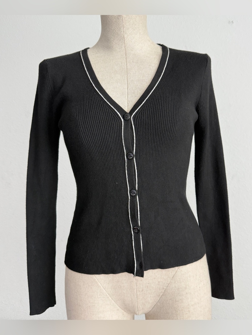 Mango (MNG) Ribbed Cardigan | Size S